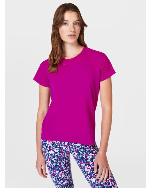 Sweaty Betty Purple Athlete Seamless Featherweight T-shirt