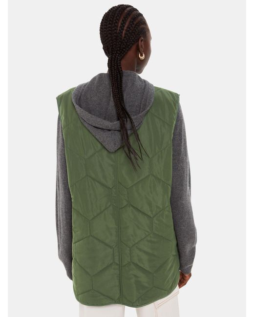 Whistles Green Ida Quilted Gilet