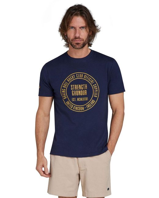 Raging Bull Blue Rugby Club T-shirt for men