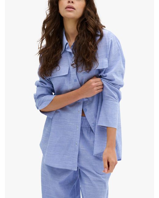 My Essential Wardrobe Blue Skye Regular Fit Cotton Shirt
