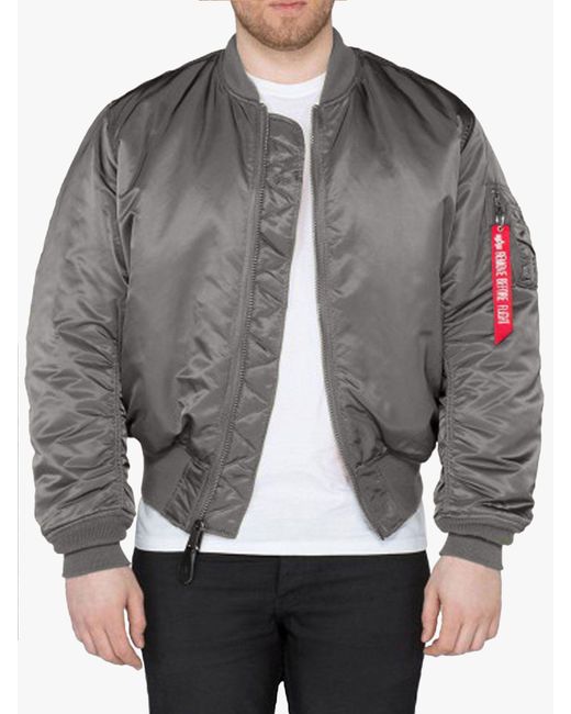 Alpha Industries Gray Ma1 Bomber Jacket for men