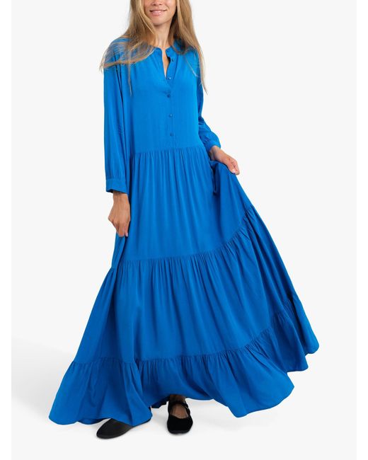 Lolly's Laundry Blue Nee Tiered Maxi Dress