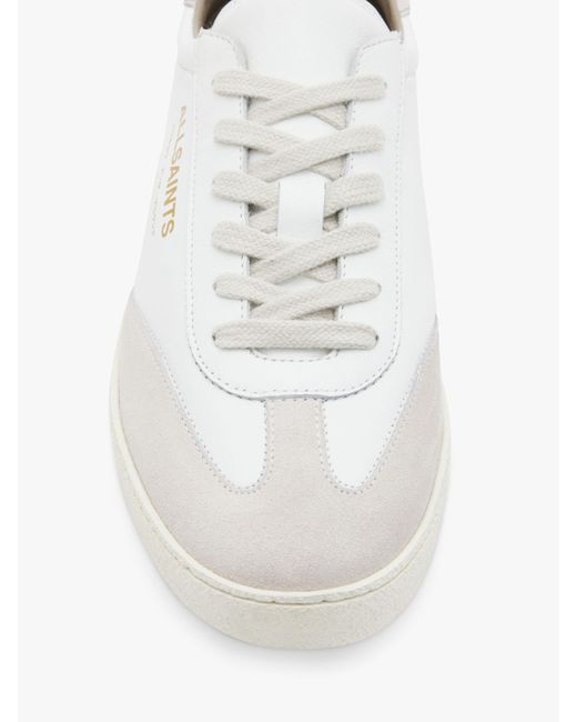 AllSaints White Thelma Logo-embossed Low-top Leather Trainers