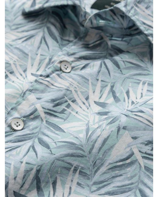Rodd & Gunn Blue Cherry Tree Bay Floral Cotton Shirt for men