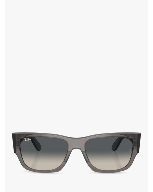 Ray-Ban Gray Rb0947s Rectangular Sunglasses