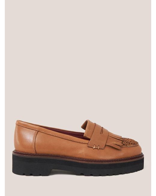 White Stuff Brown Elva Chunky Leather Loafer