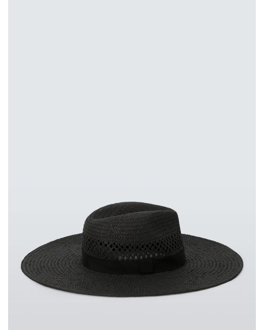 John Lewis Black Wide Brim Fedora Hat
