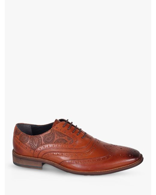 Silver Street London Red Amen Collection Cork Leather Brogues for men