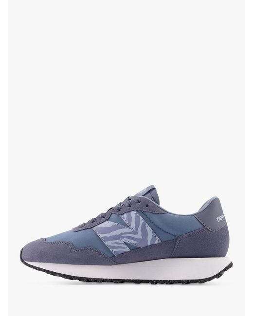 New Balance Blue 237 Suede Mesh Trainers