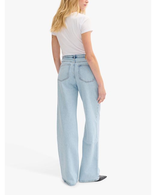 My Essential Wardrobe Blue Louis High Waisted Wide Leg Jeans