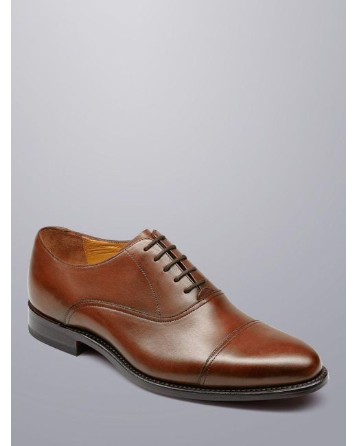 Charles Tyrwhitt Brown Leather Oxford Shoes for men