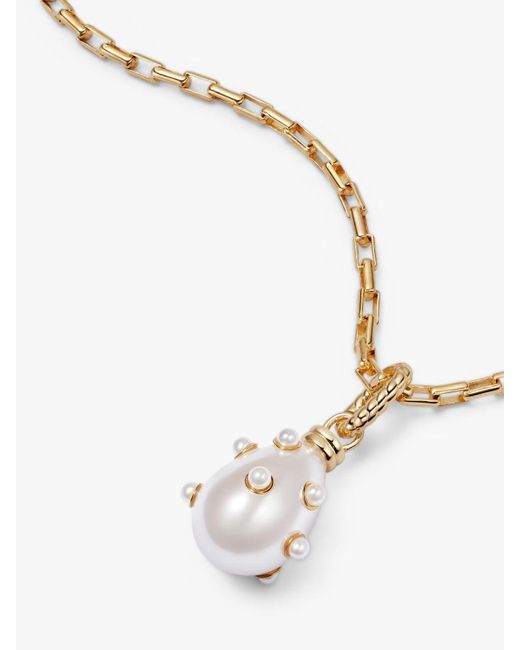 Daisy London White Egg Pearl Pendant Necklace