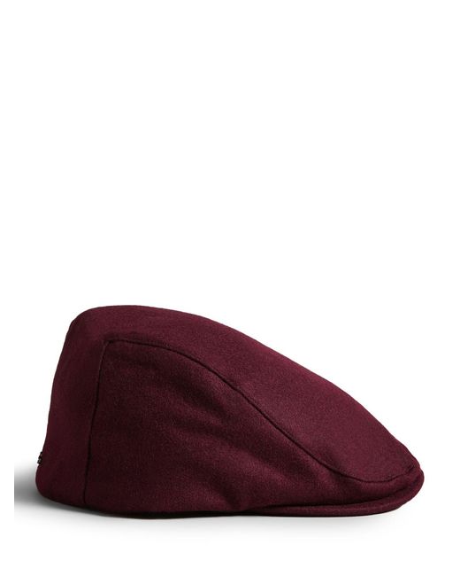 Ted Baker Red Arrone Wool Flat Cap for men