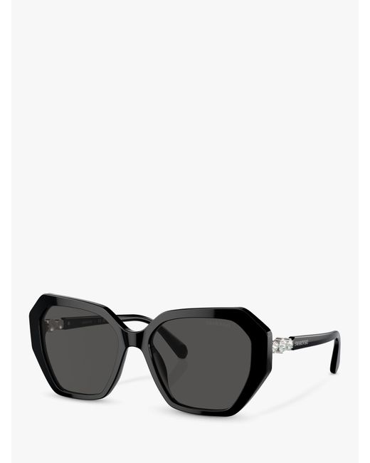 Swarovski Black Sk6017 Irregular Sunglasses