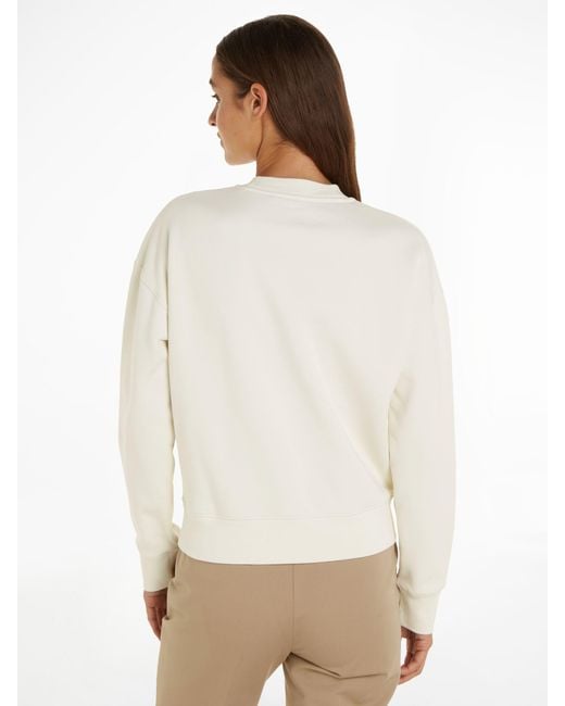 Calvin Klein White Mini Logo Sweatshirt