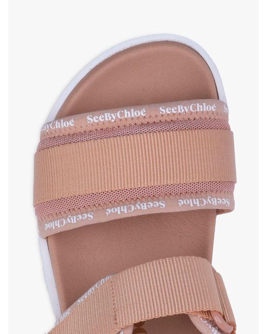 See By Chloé White Pipper Sport Platform Sandals