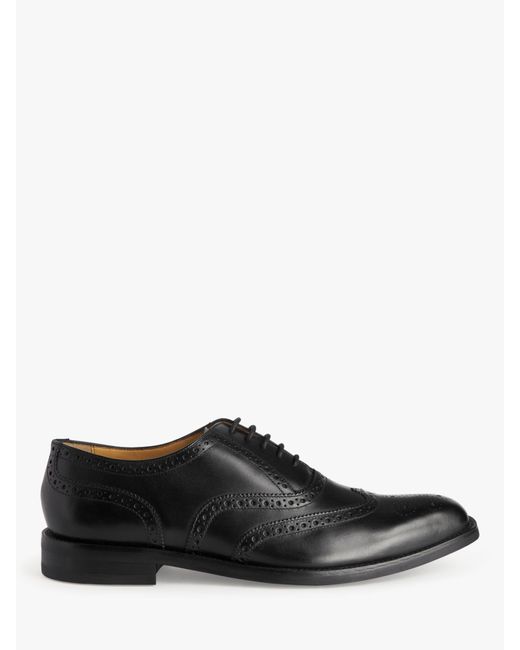 John Lewis White Leather Perforated Brogues for men