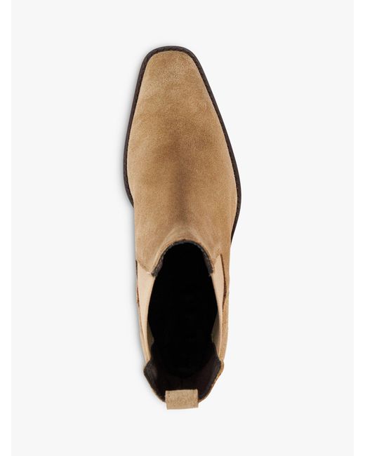 Dune Natural Pexas Suede Chelsea Boots