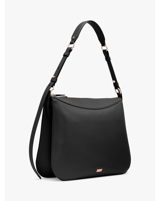 DKNY Black Hobo Leather Shoulder Bag
