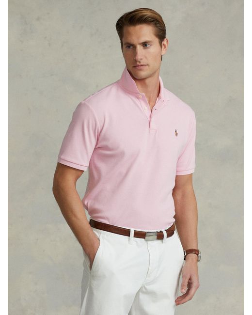Men Pink Slim Fit Soft Cotton Polo