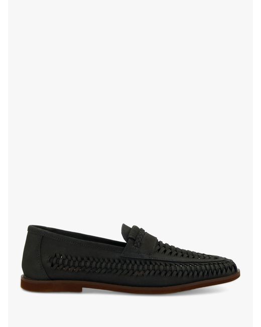 Dune Black Brickles Casual Woven Loafers for men