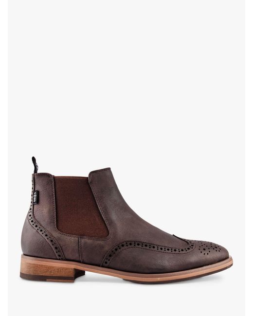V.Gan Brown Millet Chelsea Boots for men