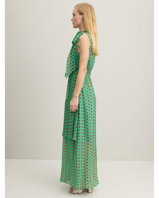 L.K.Bennett Green Royal Ascot Robyn Silk Blend Maxi Dress