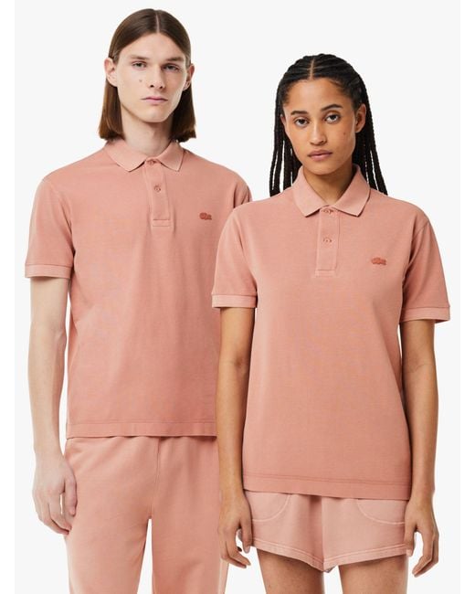 Lacoste Pink Classic Fit Cotton Piqué Short Sleeve Polo Shirt for men