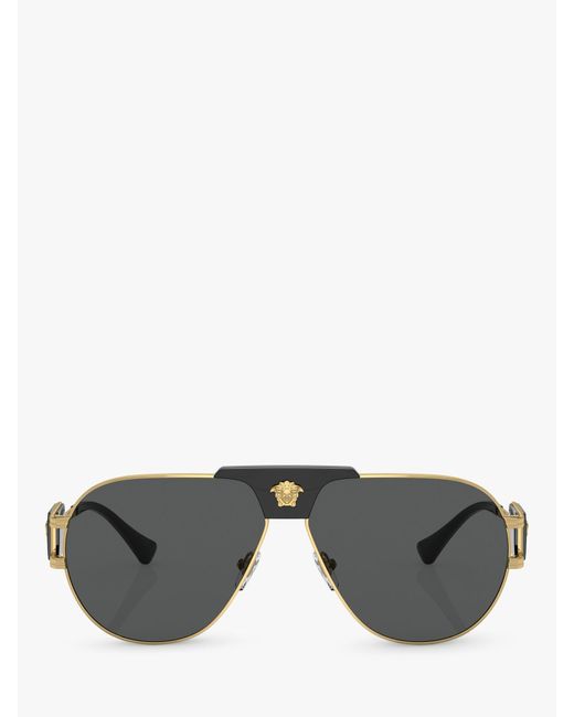 Versace Gray Ve2252 Aviator Sunglasses for men