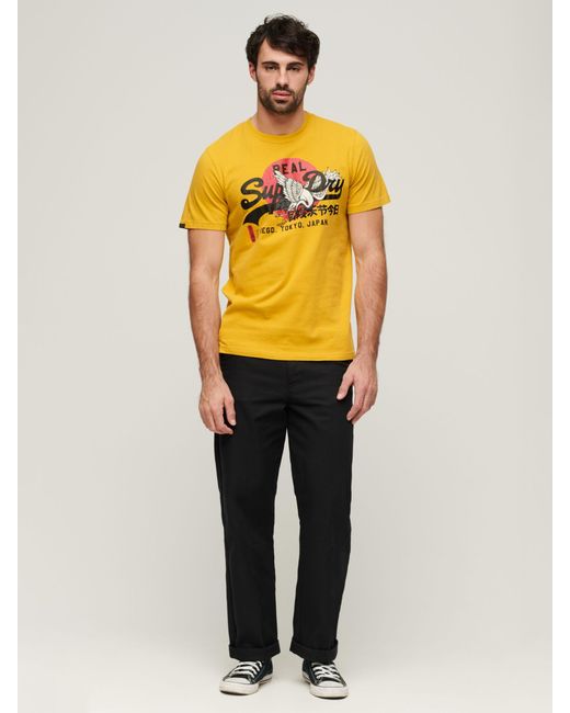 Superdry Yellow Tokyo Graphic T-shirt for men