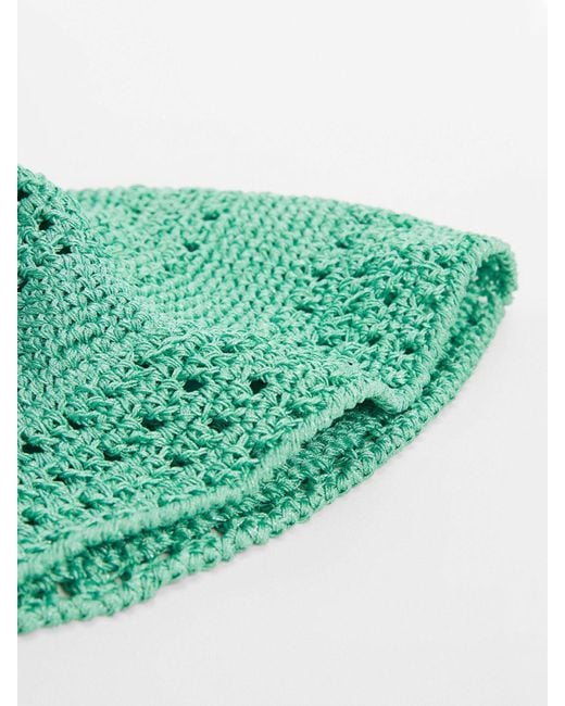 Mango Green Nubelur Crochet Bucket Hat