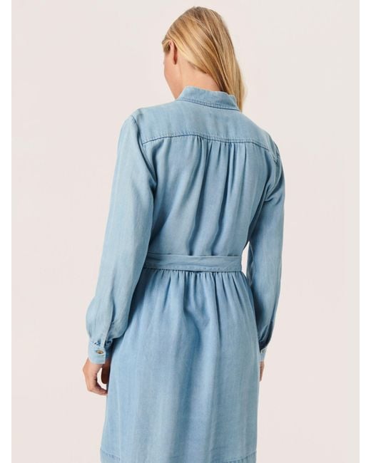 Soaked In Luxury Blue Friday Shirt Dress
