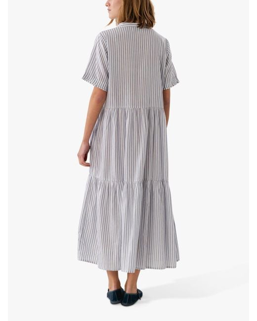 Lolly's Laundry White Fie Striped Maxi Dress