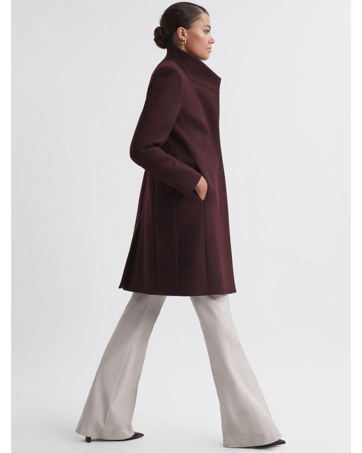 Reiss Multicolor Mia Wool Blend Tailored Coat