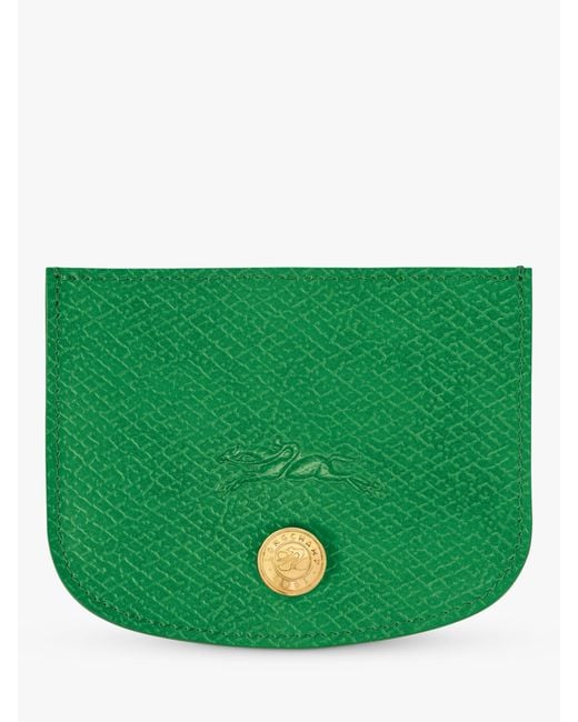 Longchamp Green Épure Leather Card Holder