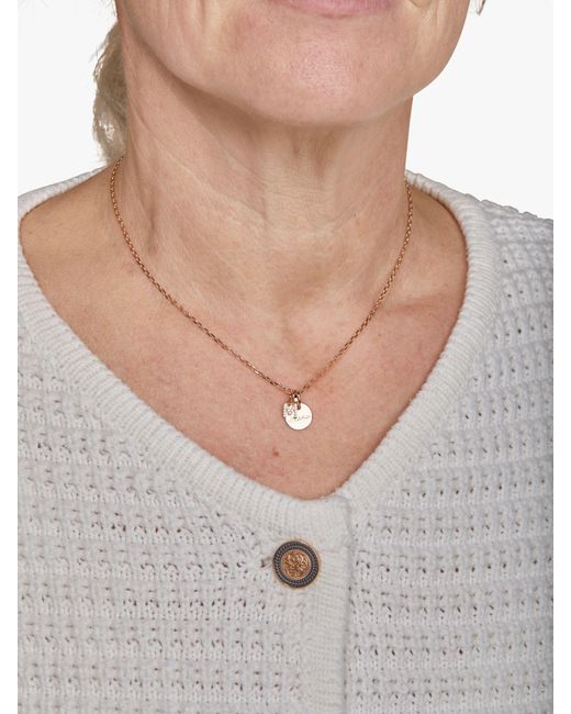 Merci Maman Metallic Personalised Mini Crystal Alphabet Pendant Necklace