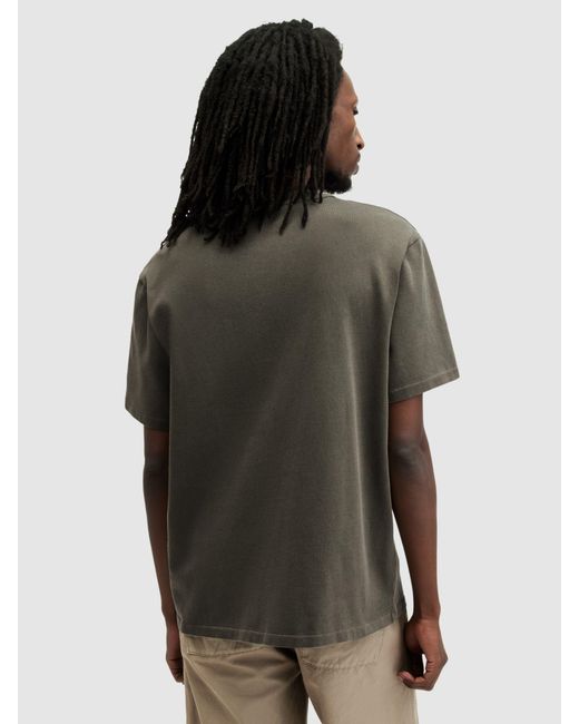 AllSaints Gray Cole Short Sleeve Crew T-shirt for men