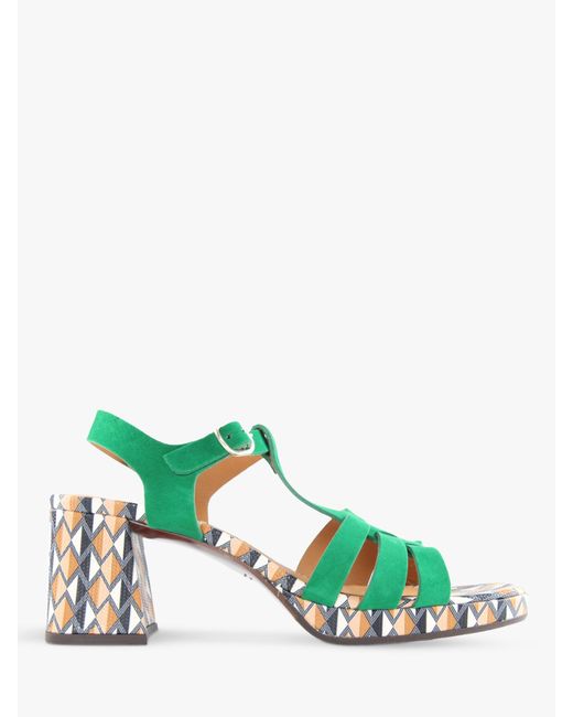 Chie Mihara Green Gapaxi Leather Sandals