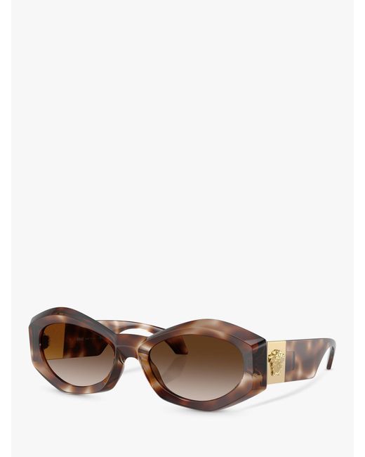 Versace Brown Ve4466u Oval Sunglasses