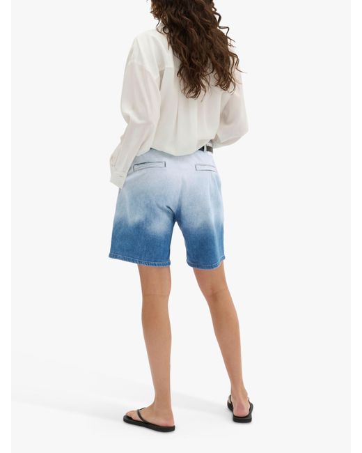 My Essential Wardrobe Blue Malo Wide Leg High Waist Denim Shorts