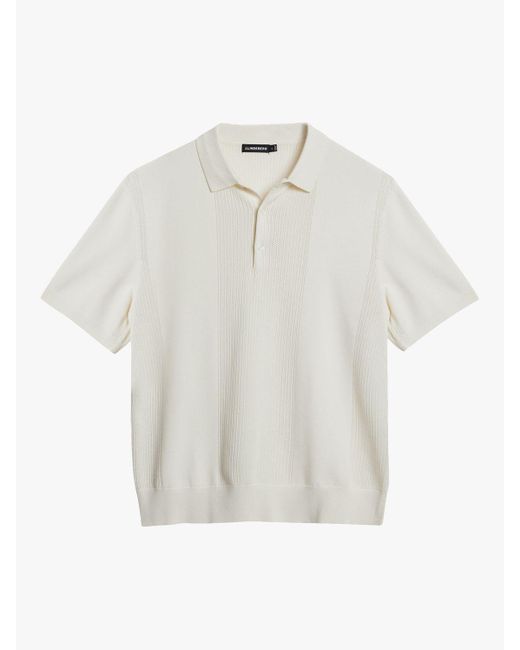 J.Lindeberg White Reymond Solid Polo Shirt for men