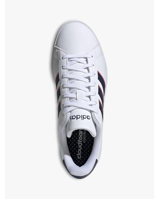 Adidas White Grand Court 2.0 Trainers for men