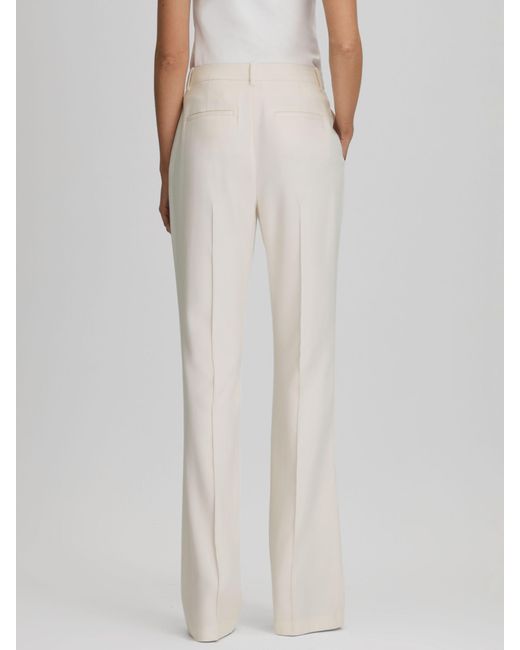 Reiss White Petite Millie Flared Tailored Trousers