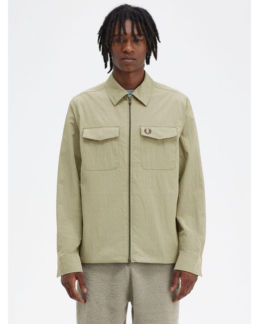 Fred Perry Natural Zip Overshirt for men