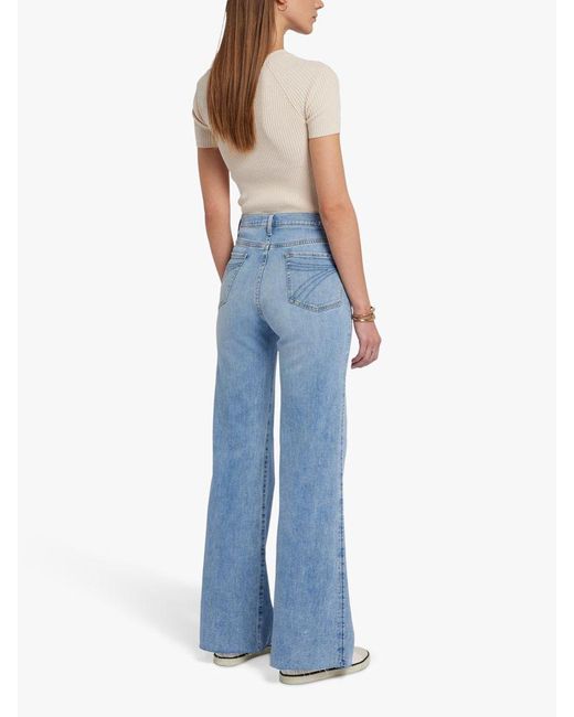 7 For All Mankind Blue Modern Dojo Tailorless Flared Leg Jeans