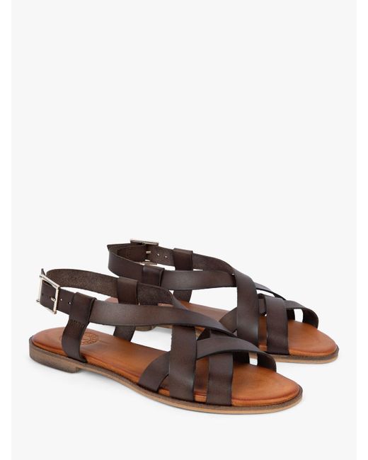 Penelope Chilvers Brown Buttercup Leather Sandals