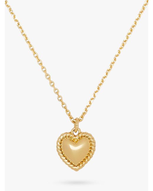 Kate Spade Metallic Golden Hour Heart Pendant Necklace