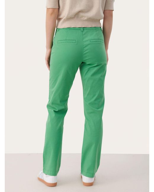 Part Two Green Soffyn Straight Leg Regular Fit Trousers