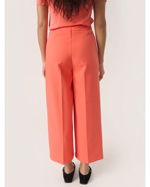 Soaked In Luxury Pink Corinne High Waist Wide Legs Culottes Trousers