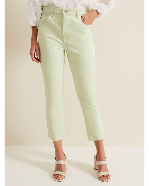 Phase Eight Natural Lindsey Cropped Straight Leg Jeans